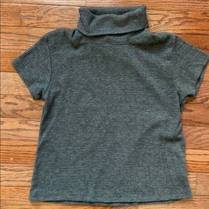Turtle neck sweater crop top